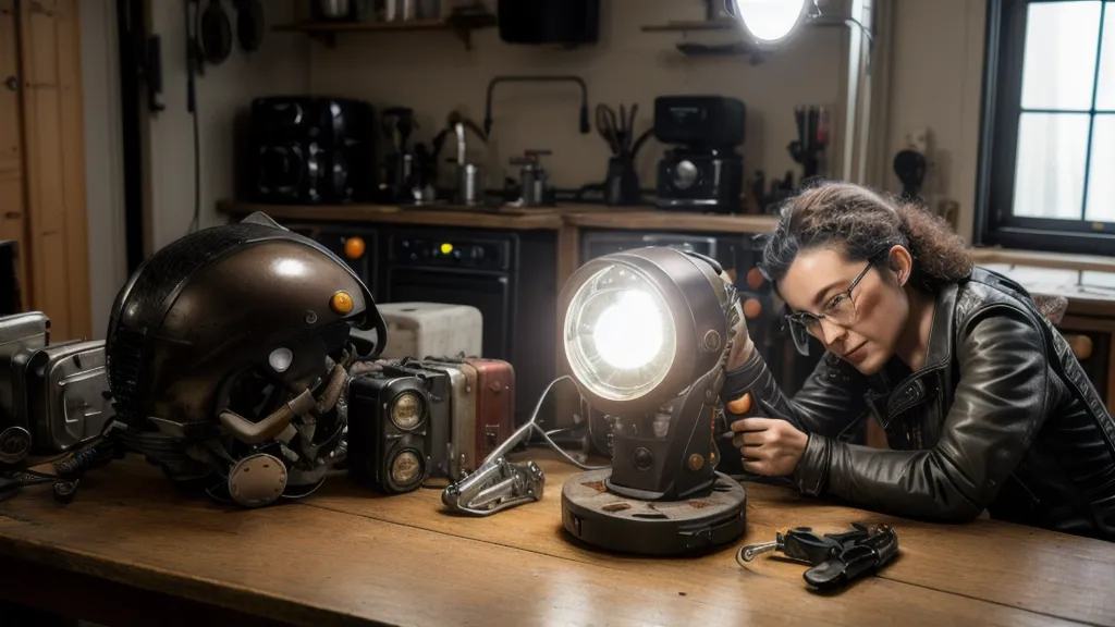Foco H4 de moto fuera del faro, revisando el filamento antes de descartarlo