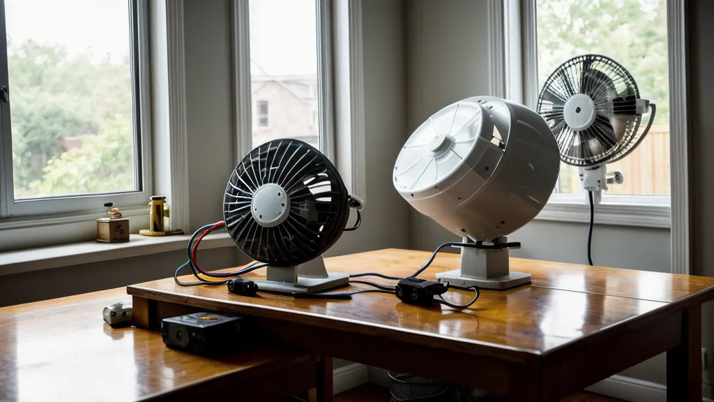 Prueba manual de rotación de las aspas para diagnóstico de electrónica básica en el ventilador